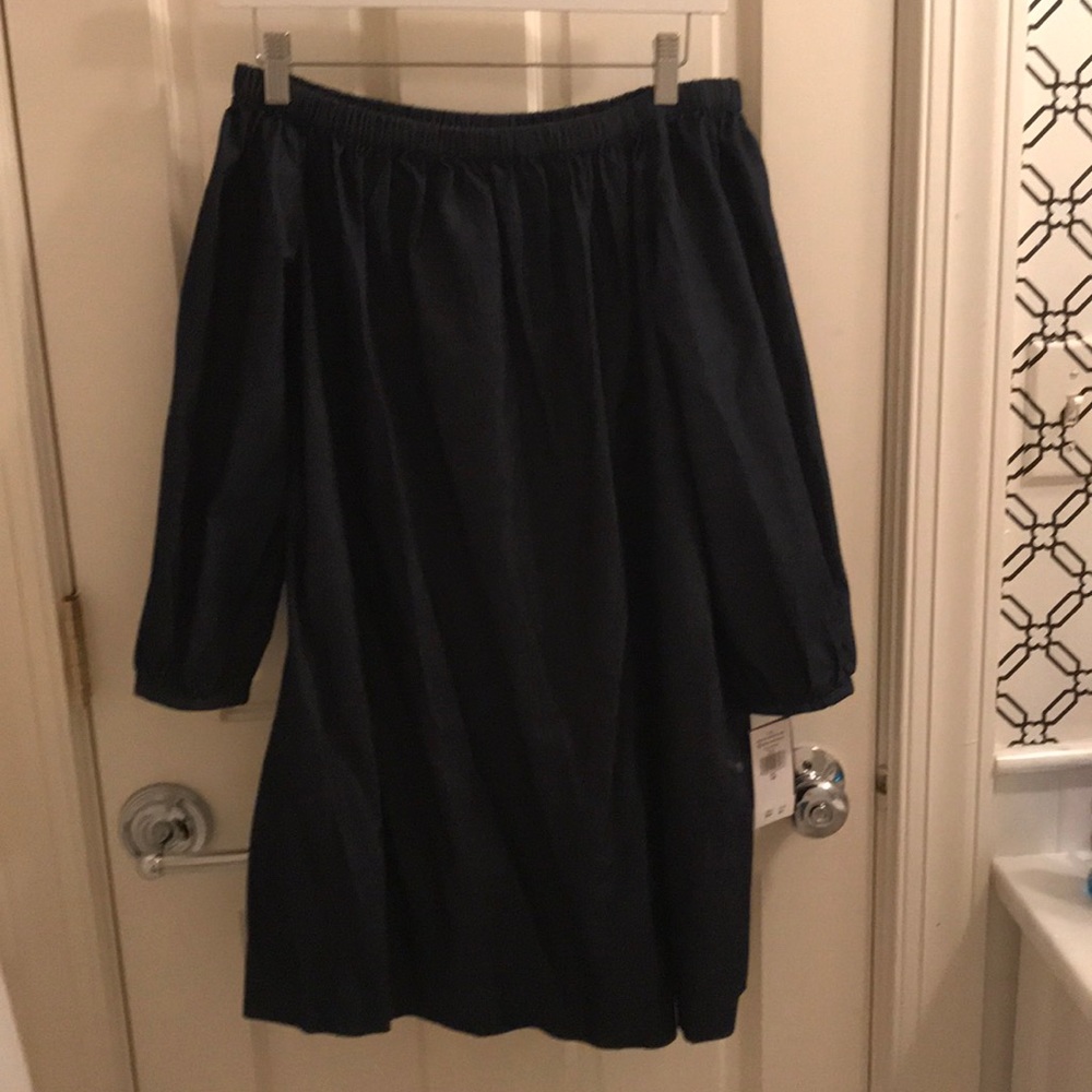 Ralph Lauren off the shoulder navy blue dress